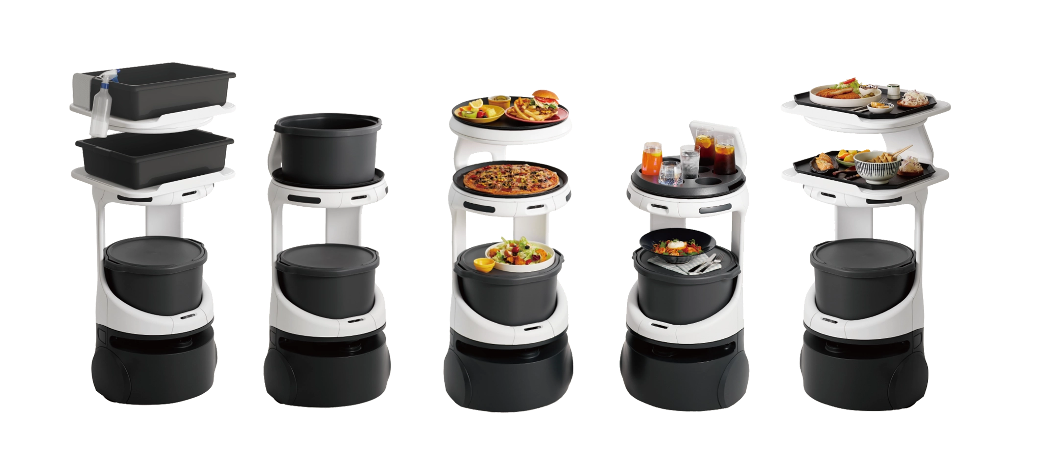 images/servi-models-trans2.webp - SERVI and SERVI MINI food service robot models from MetaDolce Technology